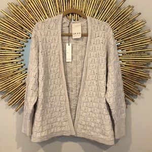 La Vie By Rebecca Taylor Cream Wool Cardigan